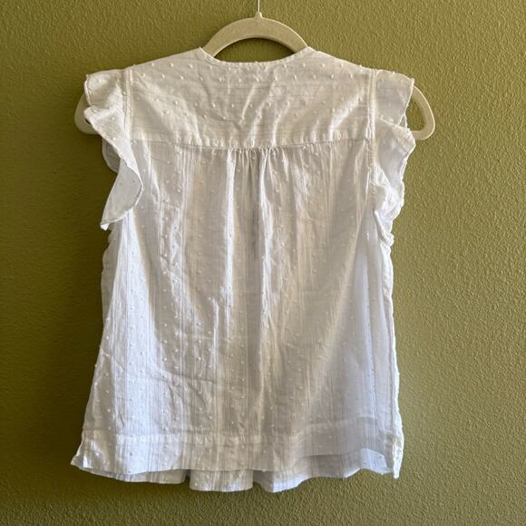 Alex Mill Easy Popover Blouse in White Size XS - Picture 4 of 4